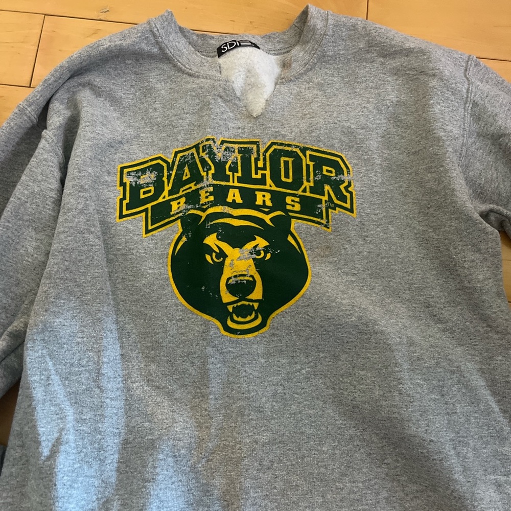 Baylor bears tiny v cut crewneck